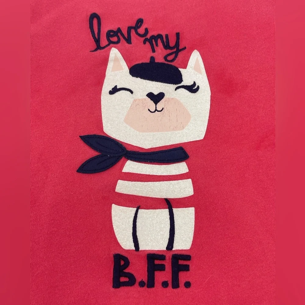 GYMBOREE: Love My BFF Cat T-Shirt/Top, Size 7